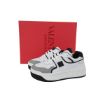 EM Sneakers Valentino Garavani One Stud XL Sneakers in White and Gray Leather