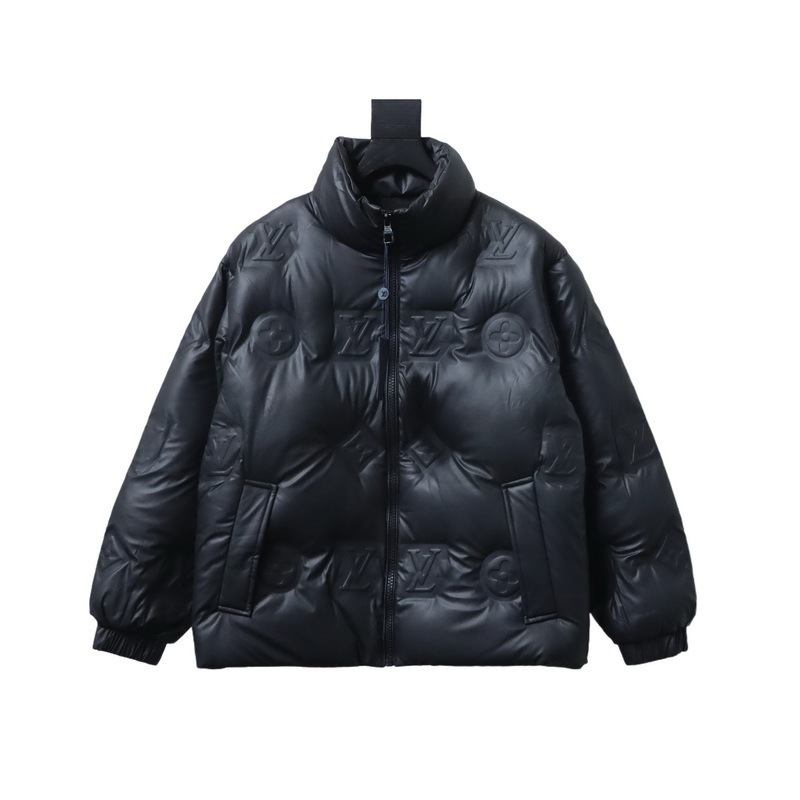 EM Sneakers Louis Vuitton Black Print Embossed Black Down Jacket