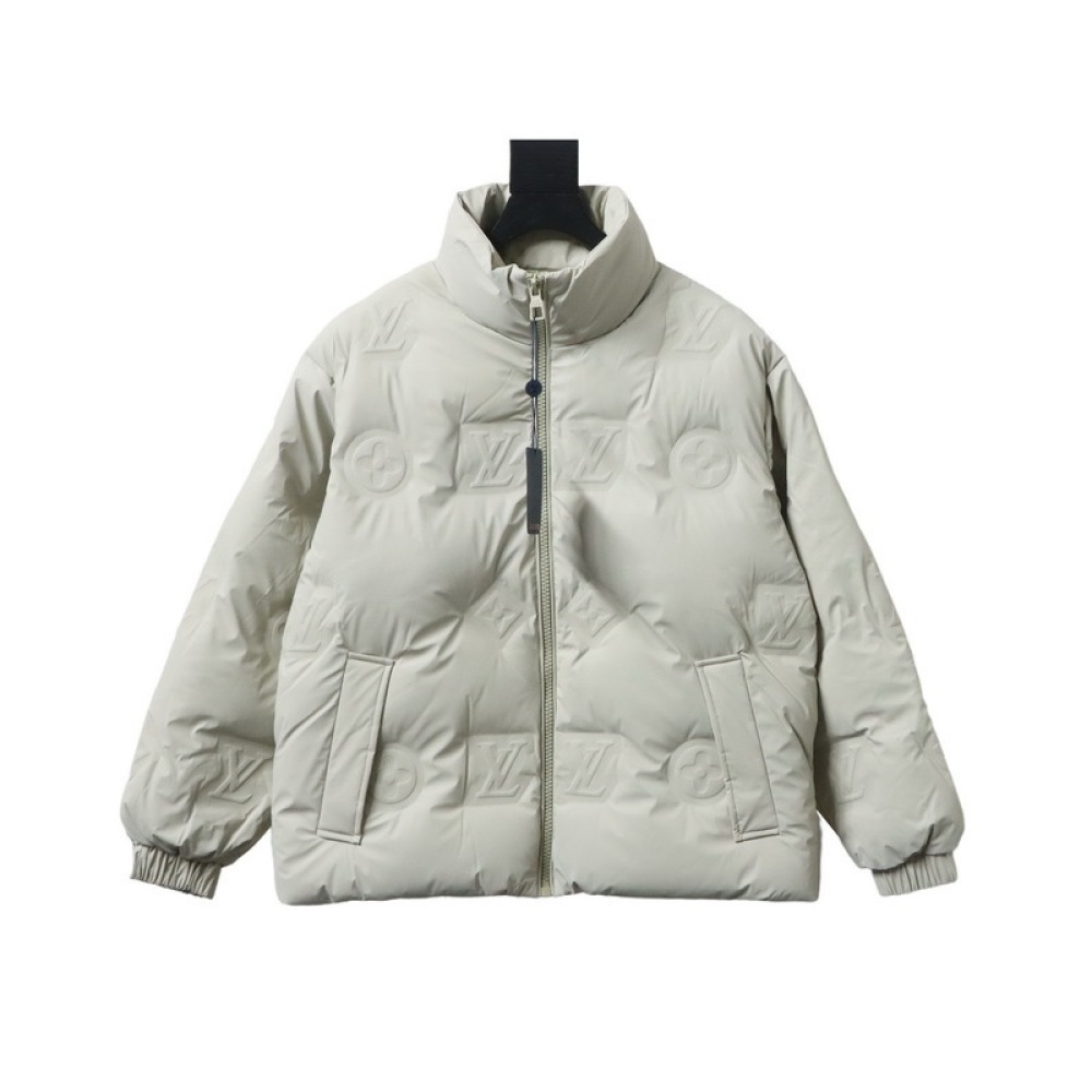 EM Sneakers Louis Vuitton Black Print Embossed White Down Jacket