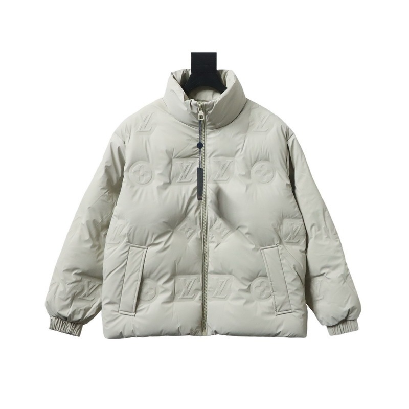 EM Sneakers Louis Vuitton Black Print Embossed White Down Jacket