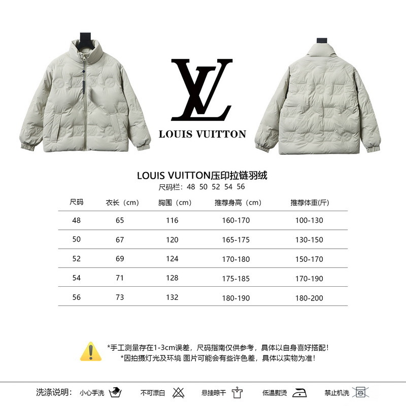 EM Sneakers Louis Vuitton Black Print Embossed White Down Jacket