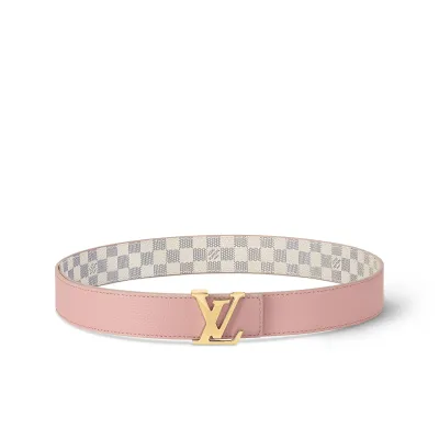 EM Sneakers Louis Vuitton LV Initials 30MM Reversible Belt Damier Azur Canvas 02