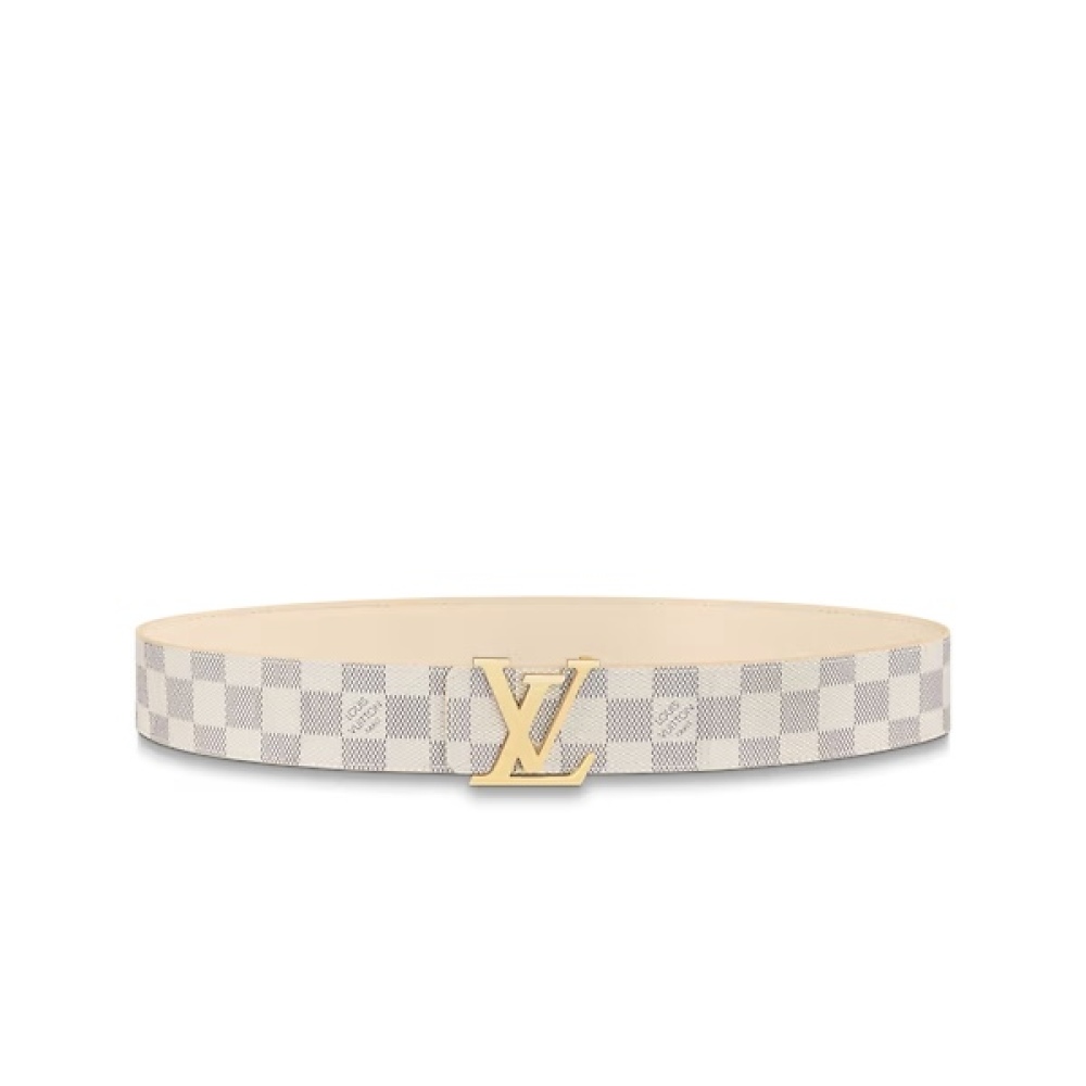 EM Sneakers Louis Vuitton LV Initials 40MM Reversible Belt Damier Azur Canvas