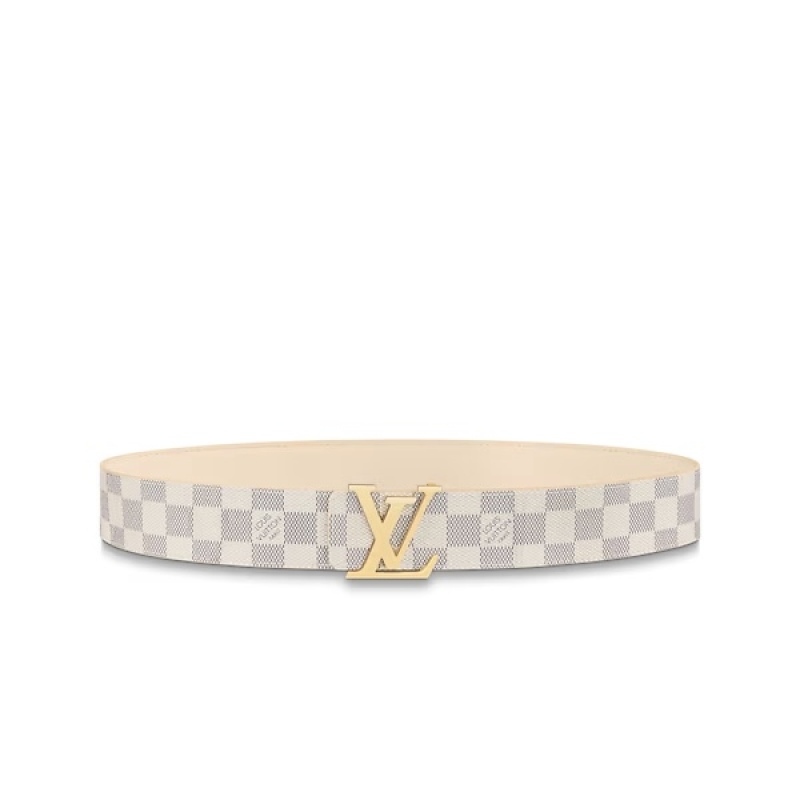 EM Sneakers Louis Vuitton LV Initials 40MM Reversible Belt Damier Azur Canvas