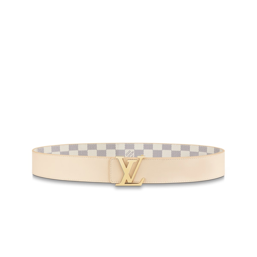 EM Sneakers Louis Vuitton LV Initials 40MM Reversible Belt Damier Azur Canvas