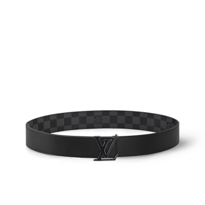 EM Sneakers Louis Vuitton LV Initials 40mm Reversible Belt Graphite 02