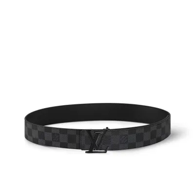 EM Sneakers Louis Vuitton LV Initials 40mm Reversible Belt Graphite 01