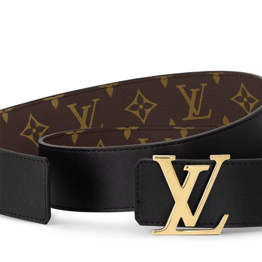 EM Sneakers Louis Vuitton LV Initials 40MM Reversible Belt Gold-color Hardware LV Initiales Monogram