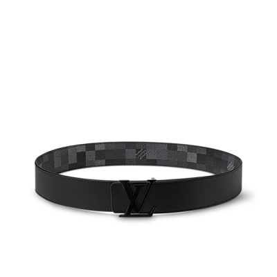 EM Sneakers Louis Vuitton LV Initials Damoflage 40MM Reversible Belt Black 01