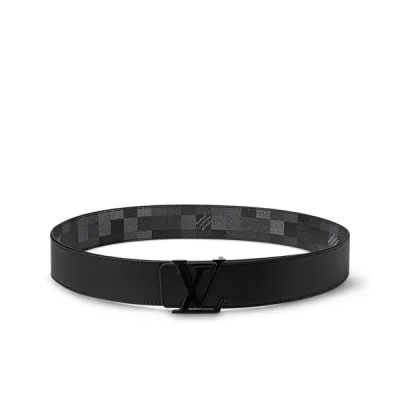 EM Sneakers Louis Vuitton LV Initials Damoflage 40MM Reversible Belt Black-toned LV Initials Buckle 01