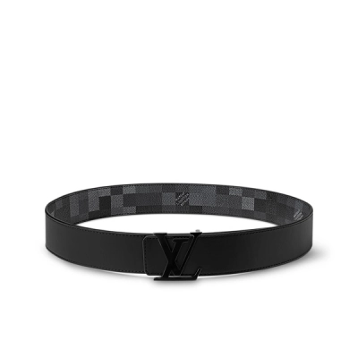 EM Sneakers Louis Vuitton LV Initials Damoflage 40MM Reversible Belt Black-toned LV Initials Buckle 01