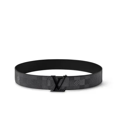 EM Sneakers Louis Vuitton LV Initials Damoflage 40MM Reversible Belt Black-toned LV Initials Buckle 02