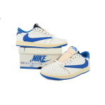 EM Sneakers Fragment Design x Travis Scott x Air Jordan 1 Retro Low Sail Military Blue