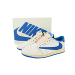 EM Sneakers Fragment Design x Travis Scott x Air Jordan 1 Retro Low Sail Military Blue