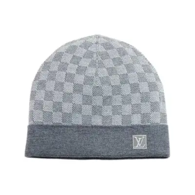 EM Sneakers Louis Vuitton LV Petit Damier Label Gray Beanie  01