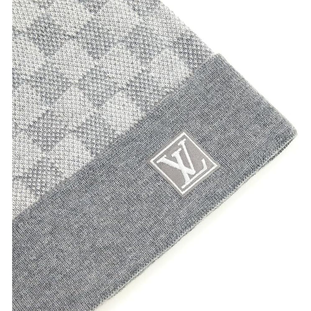 EM Sneakers Louis Vuitton LV Petit Damier Label Gray Beanie 