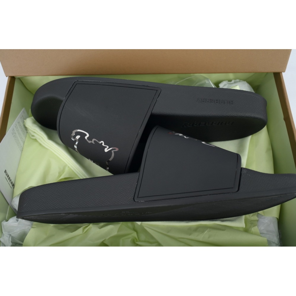 EM Sneakers Burberry Check EKD Motif Slide Black