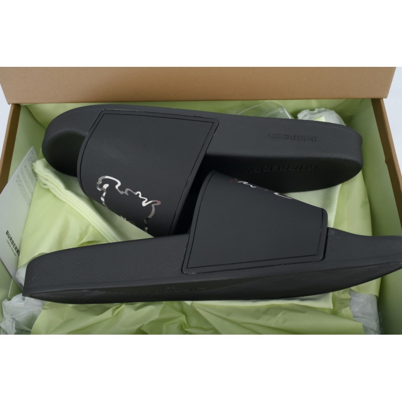 EM Sneakers Burberry Check EKD Motif Slide Black