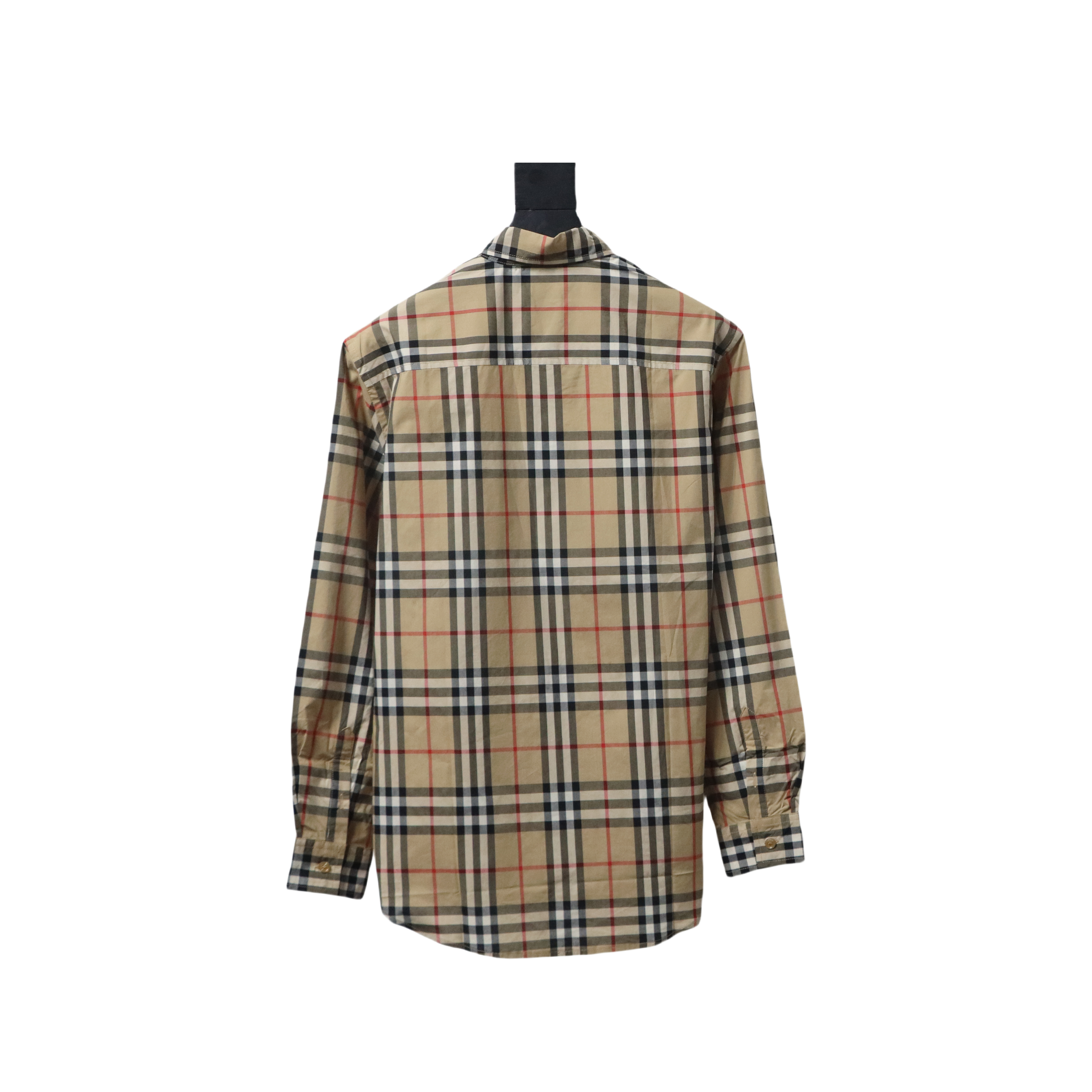 EM Sneakers Burberry Classic Fit Zebra Appliqué Check Cotton Long Sleeve Shirt Beige