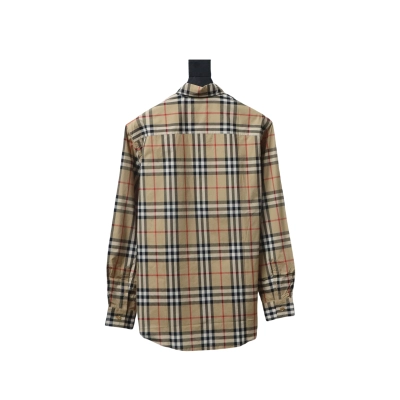 EM Sneakers Burberry Classic Fit Zebra Appliqué Check Cotton Long Sleeve Shirt Beige 02