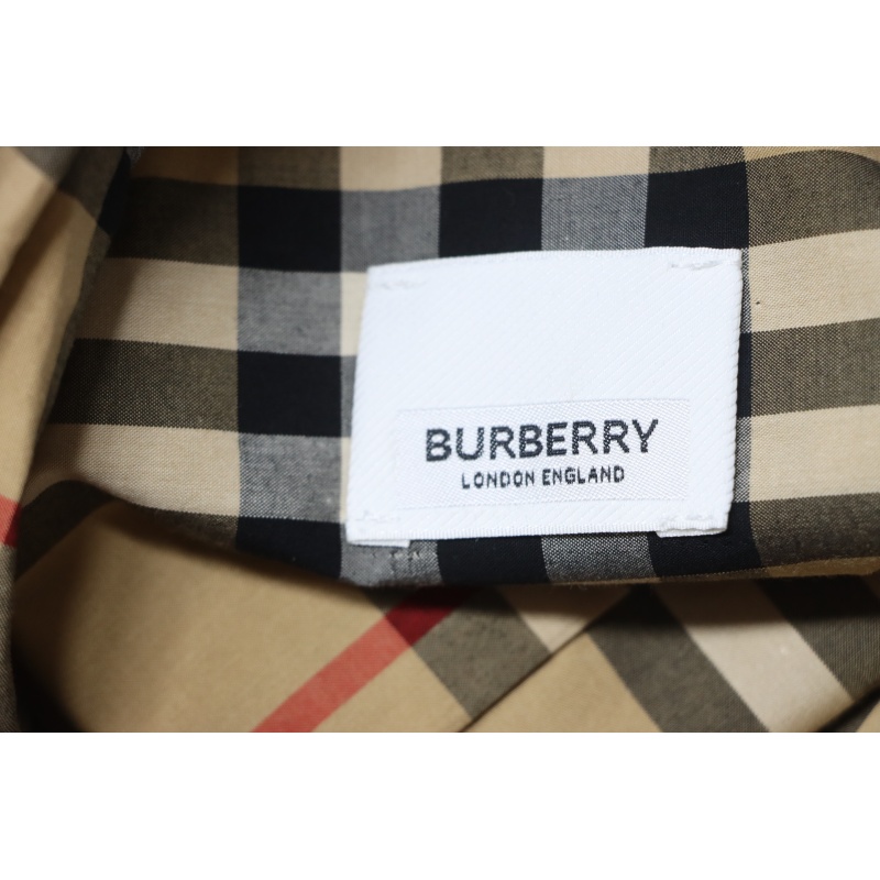 EM Sneakers Burberry Classic Fit Zebra Appliqué Check Cotton Long Sleeve Shirt Beige