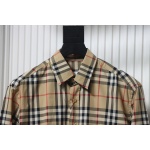 EM Sneakers Burberry Classic Fit Zebra Appliqué Check Cotton Long Sleeve Shirt Beige
