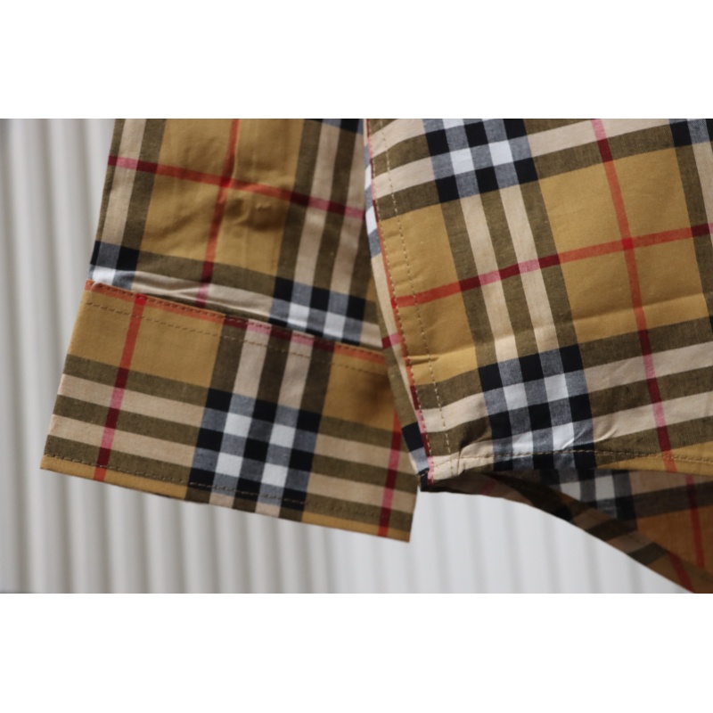 EM Sneakers Burberry Tartan Motif Cotton Long Sleeve Shirt Neon Rainbow Stripes