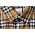 EM Sneakers Burberry Tartan Motif Cotton Long Sleeve Shirt Neon Rainbow Stripes