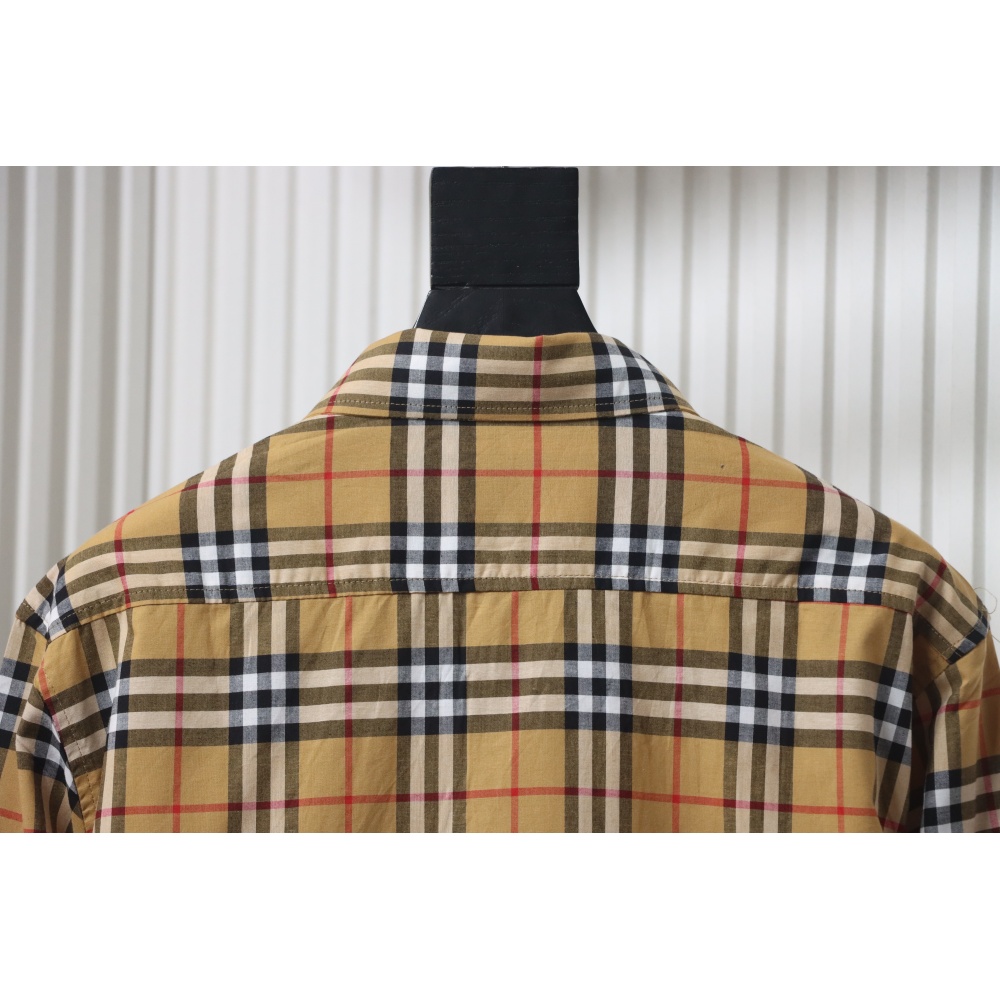 EM Sneakers Burberry Tartan Motif Cotton Long Sleeve Shirt Neon Rainbow Stripes