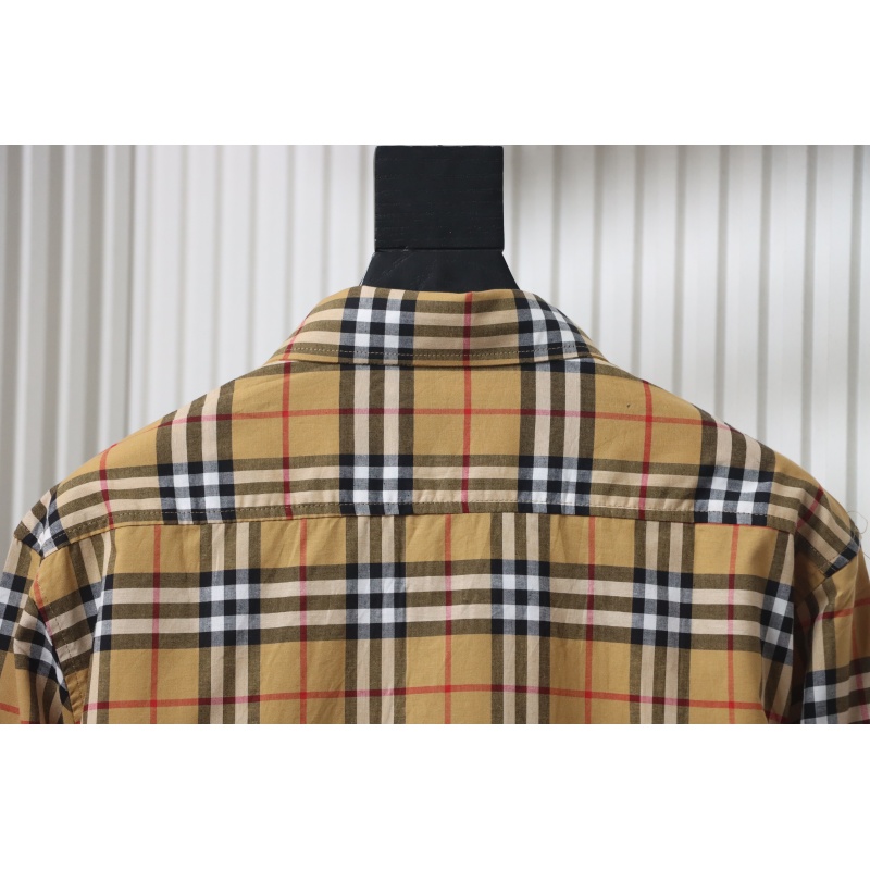 EM Sneakers Burberry Tartan Motif Cotton Long Sleeve Shirt Neon Rainbow Stripes