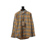 EM Sneakers Burberry Tartan Motif Cotton Long Sleeve Shirt Neon Rainbow Stripes