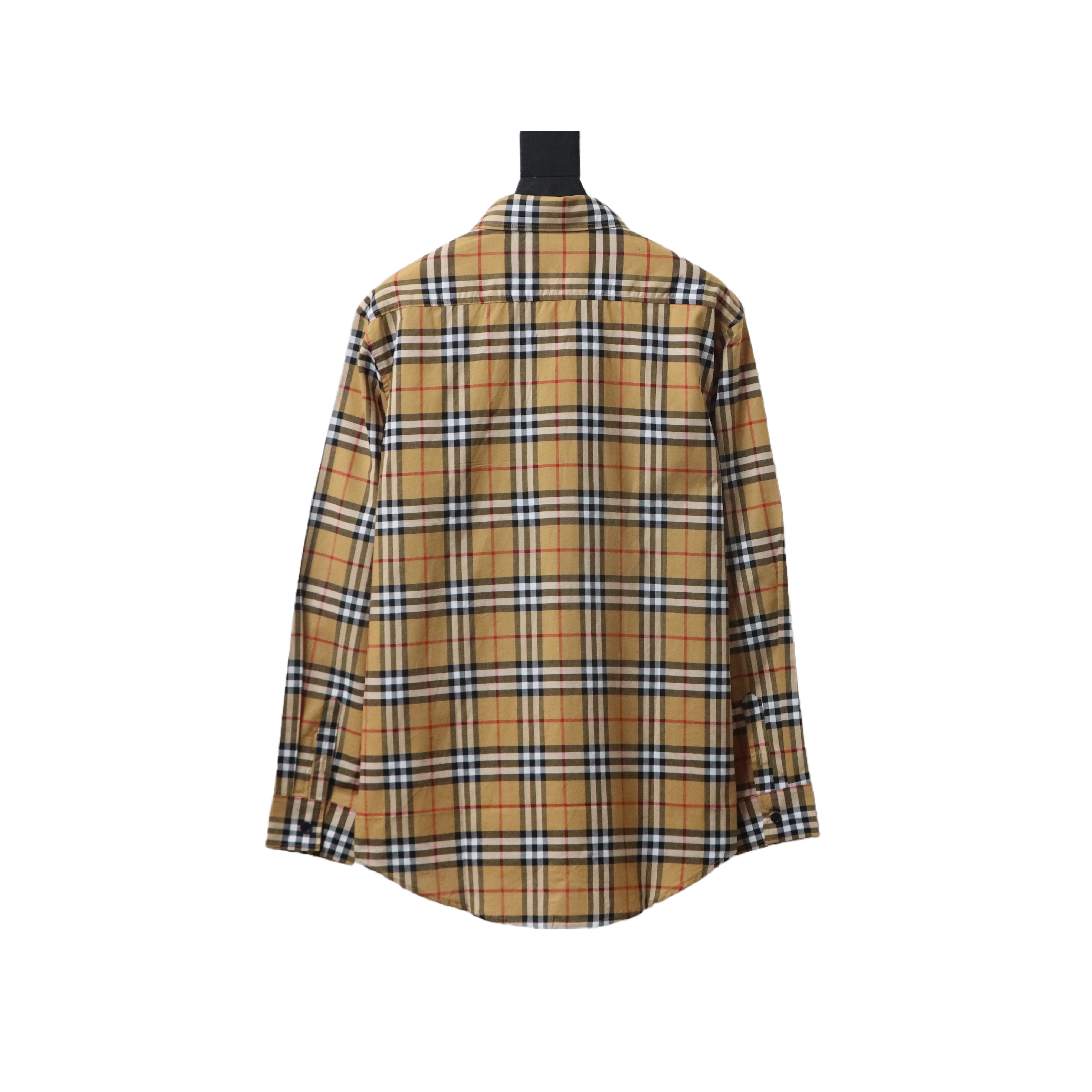 EM Sneakers Burberry Tartan Motif Cotton Long Sleeve Shirt Neon Rainbow Stripes