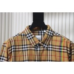 EM Sneakers Burberry Tartan Motif Cotton Long Sleeve Shirt Neon Rainbow Stripes