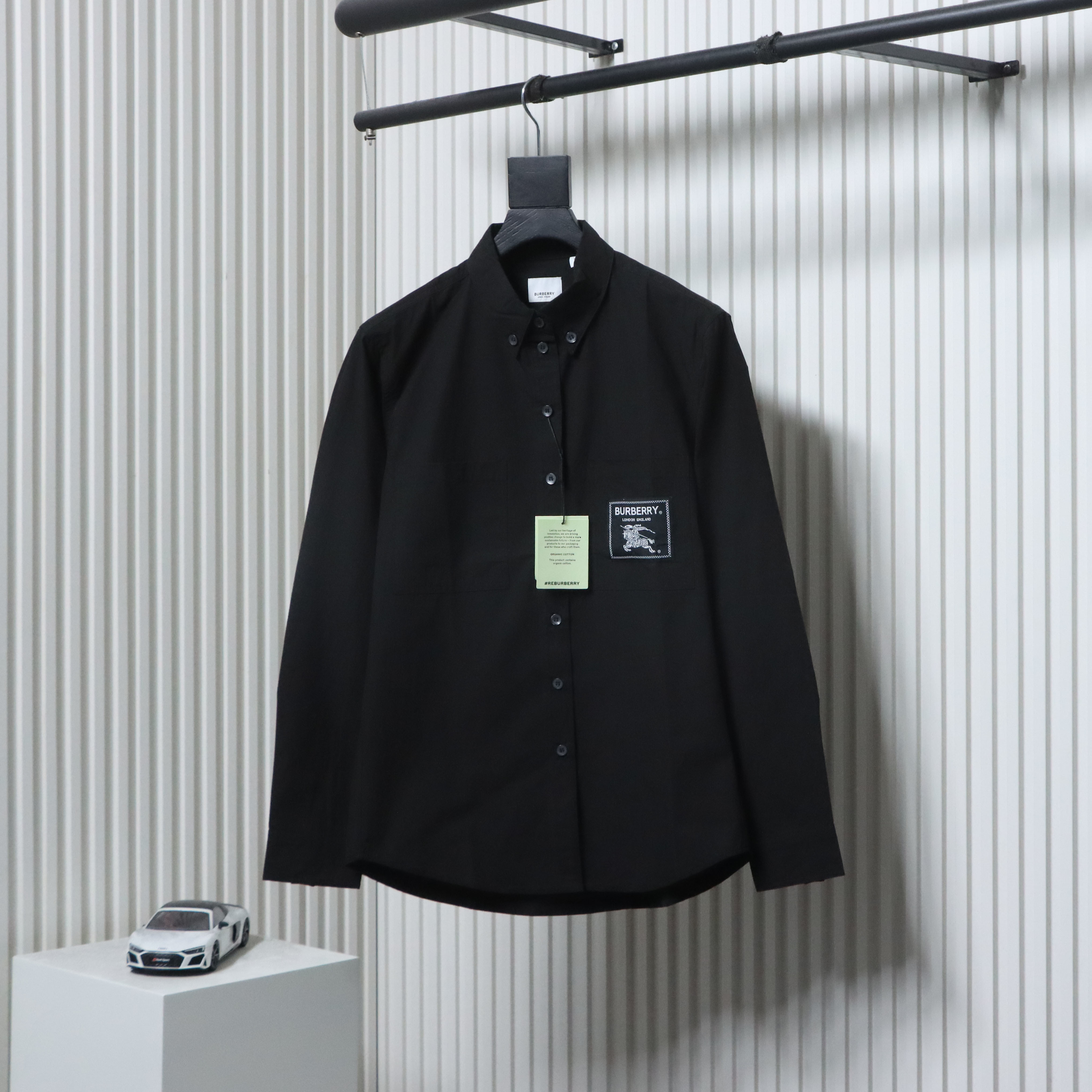 EM Sneakers Burberry Undercover Logo-patch Cotton-blend Long Sleeve Shirt Black