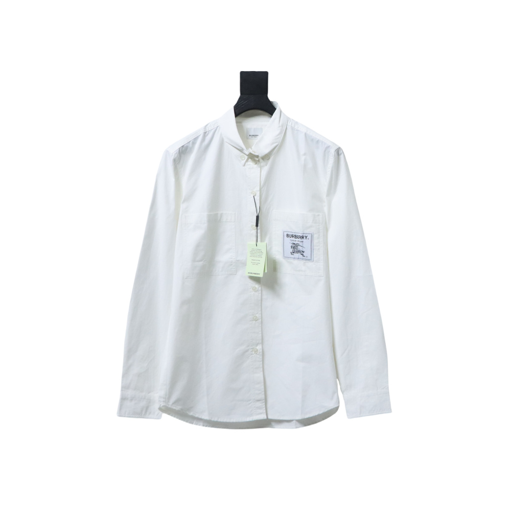 EM Sneakers Burberry Undercover Logo-patch Cotton-blend Long Sleeve Shirt White