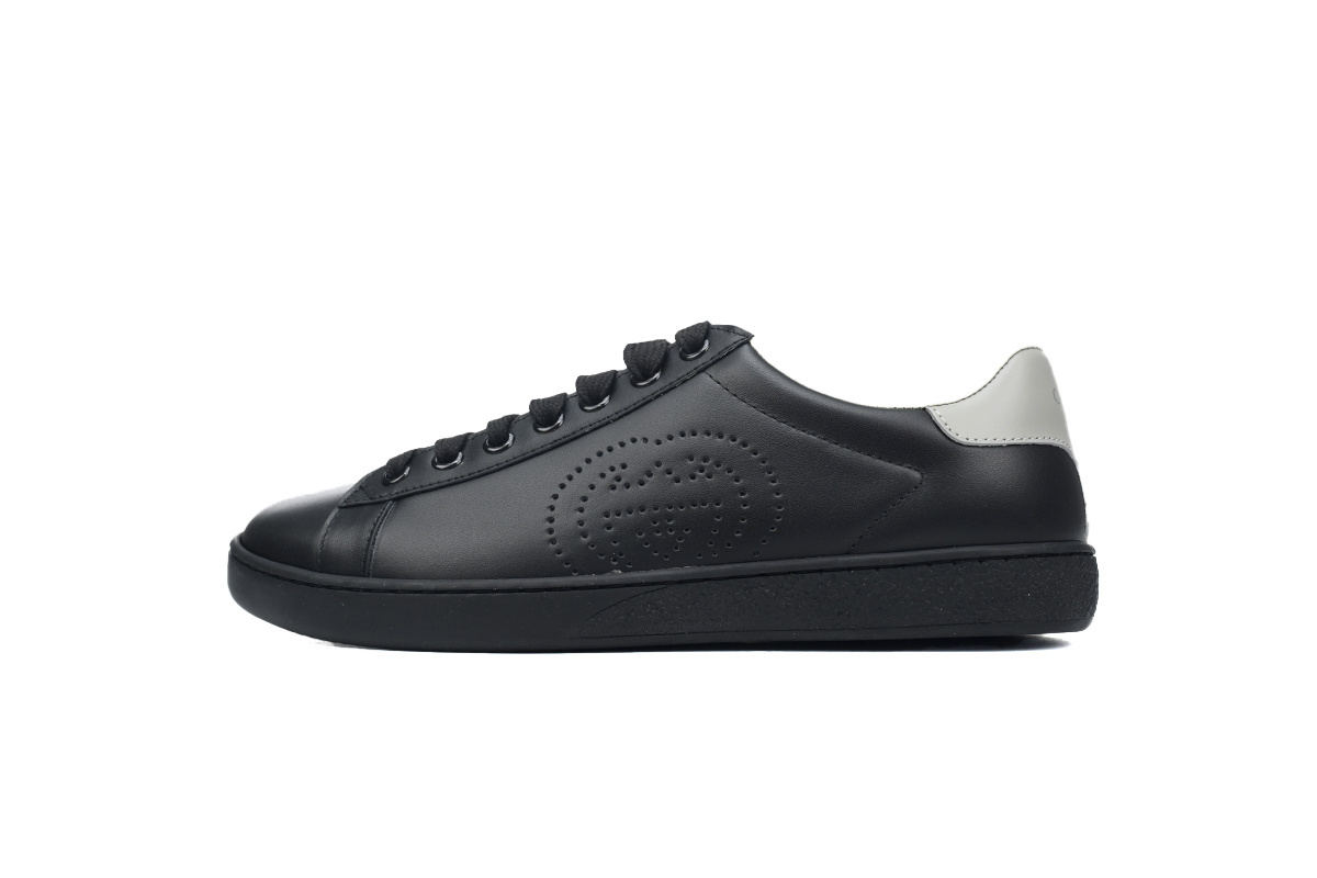 EM Sneakers Gucci Ace Perforated Interlocking G Black