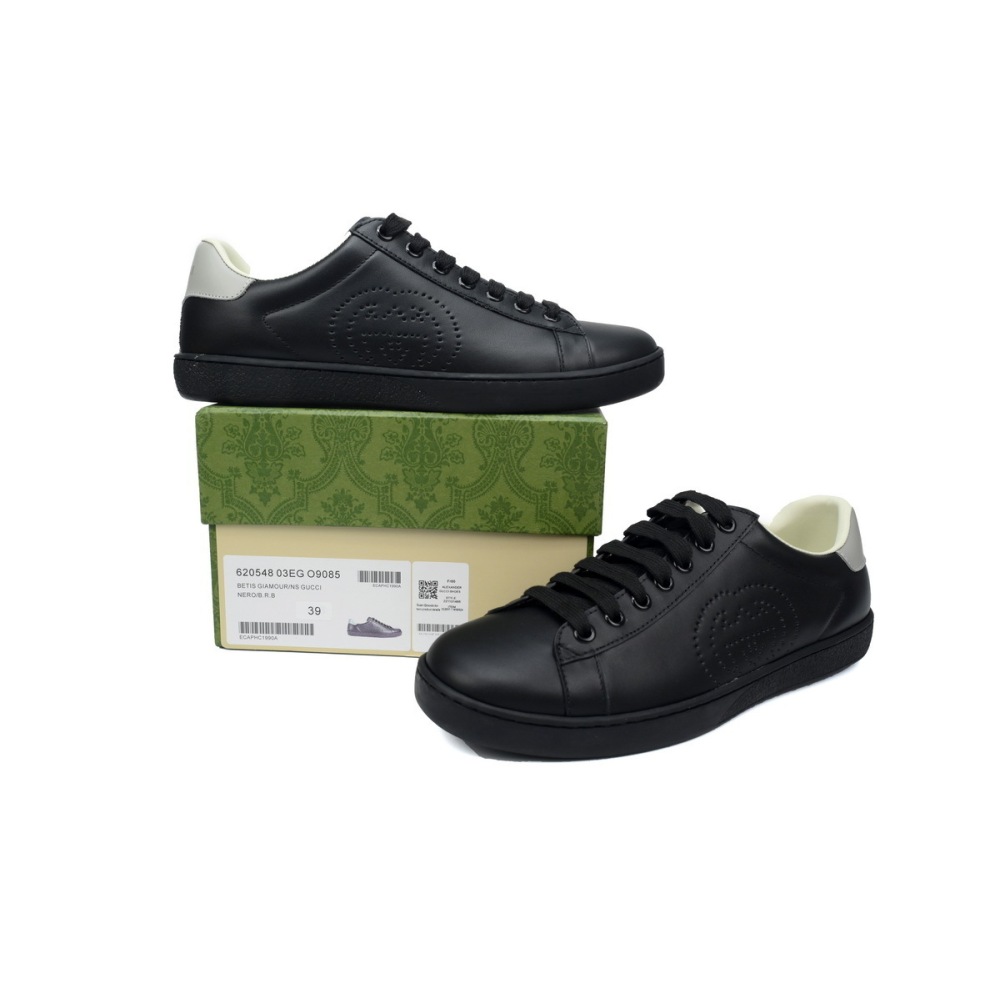 EM Sneakers Gucci Ace Perforated Interlocking G Black