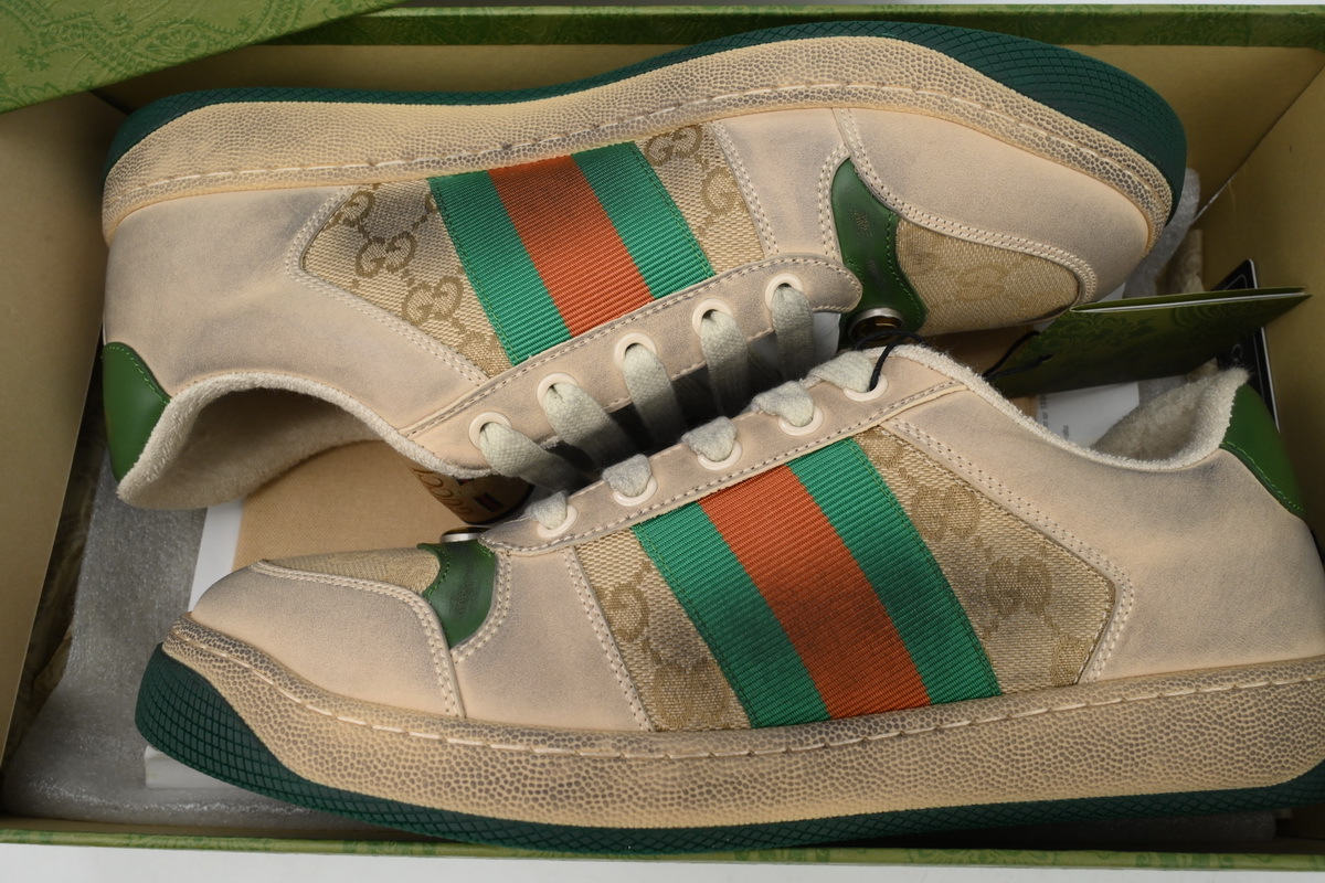EM Sneakers Gucci Screener Apricot Green