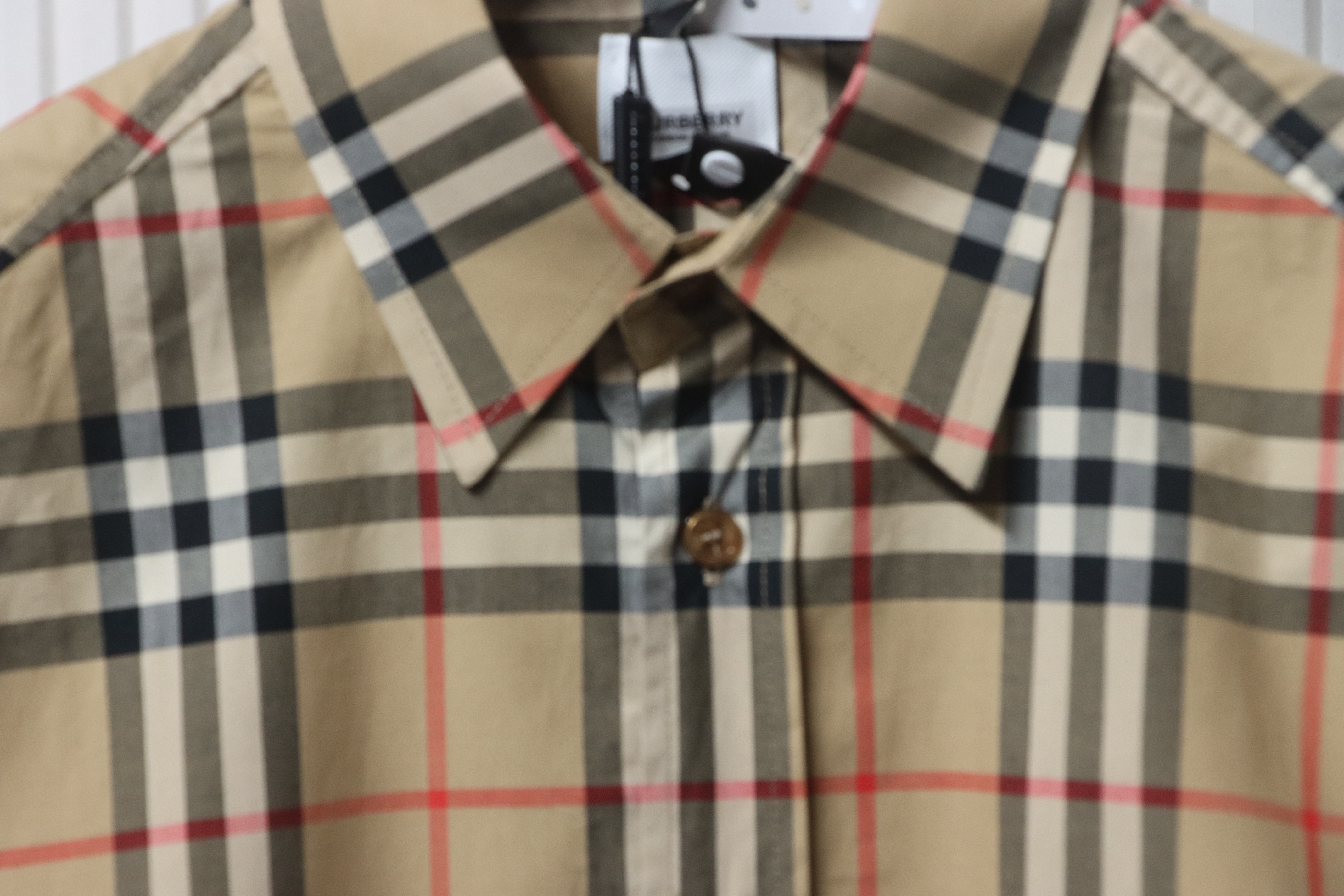 EM Sneakers Burberry Classic Striped Long Sleeve Shirt Beige