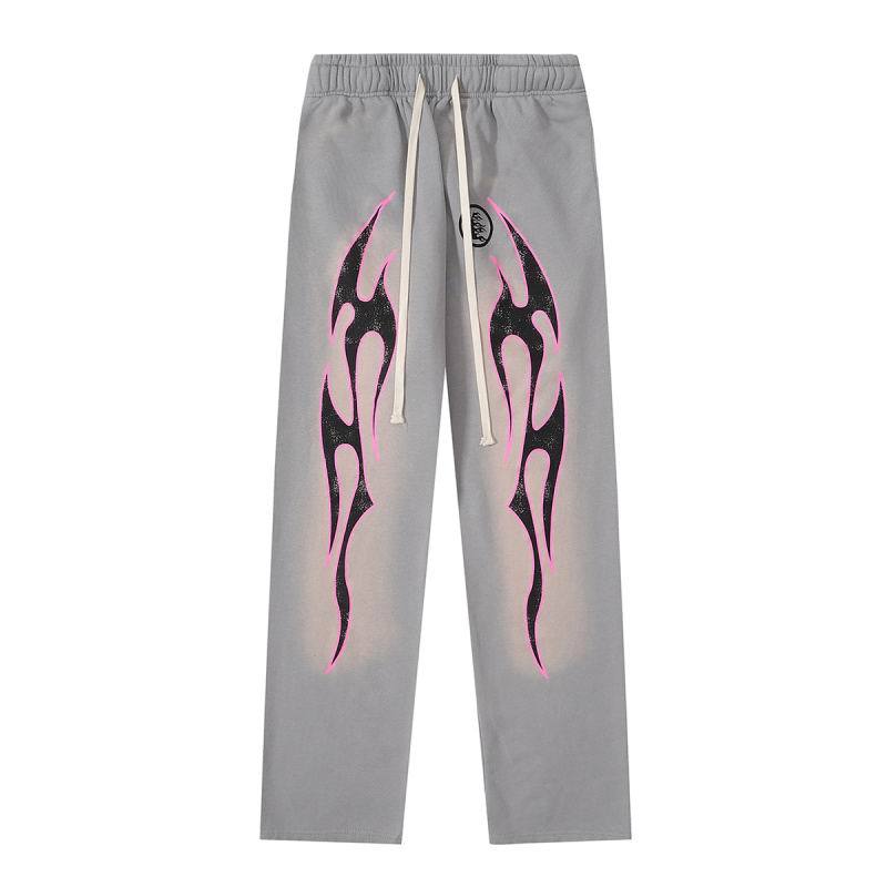 EM Sneakers Hellstar Grey Future Flame Hoodie & Sweatpant Sets Gray