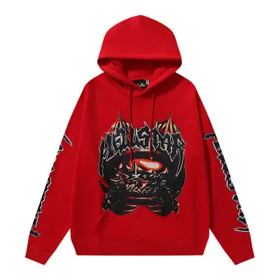 EM Sneakers Hellstar Hoodie 2232 Black/Red 02
