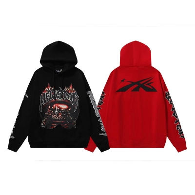 EM Sneakers Hellstar Hoodie & Sweatpant Sets 2232 Black/Red 02