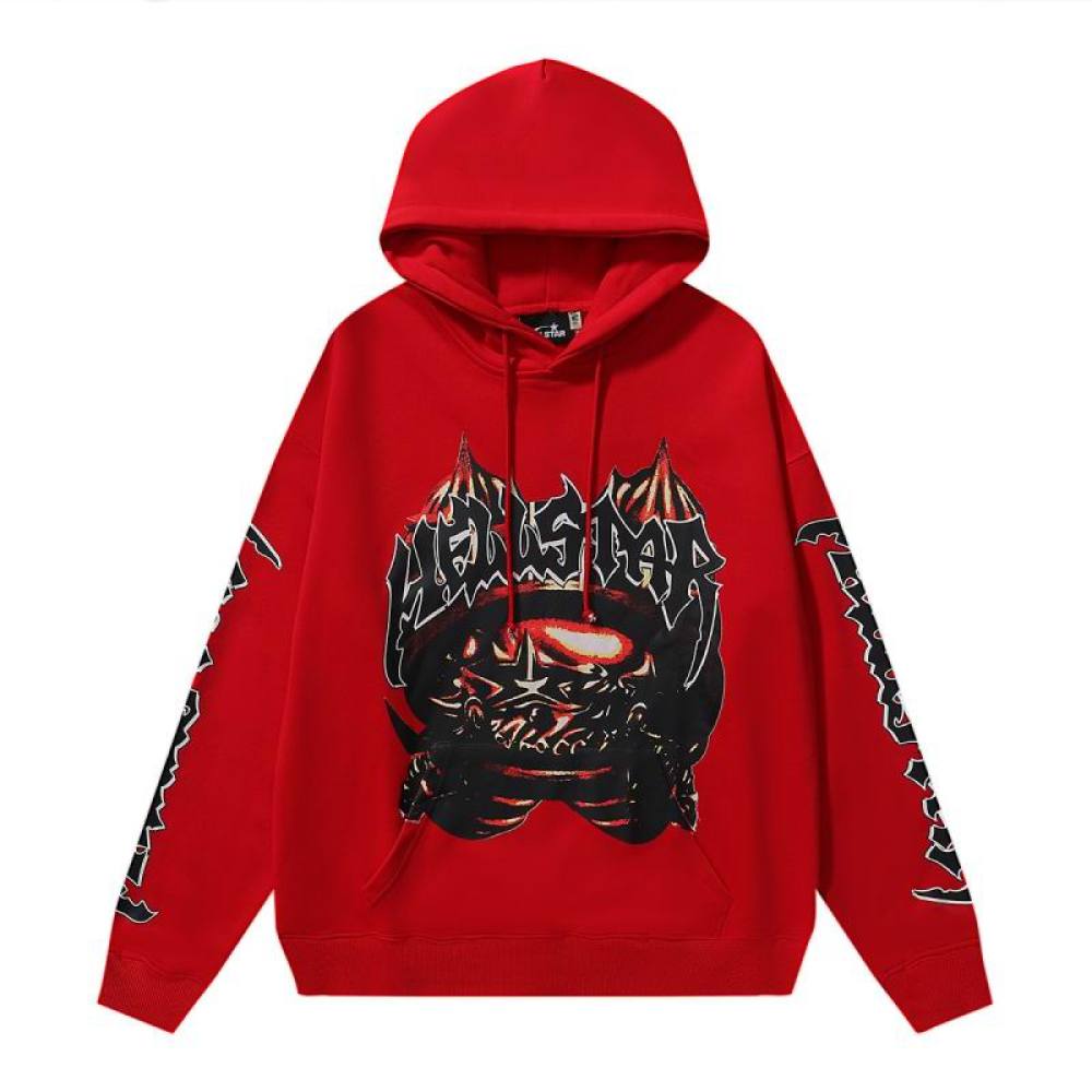 EM Sneakers Hellstar Hoodie & Sweatpant Sets 2232 Black/Red