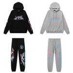 EM Sneakers Hellstar Hoodie & Sweatpant Sets 2331 Black/Gray