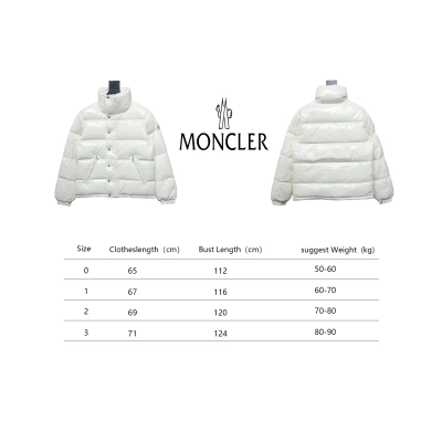 EM Sneakers Moncler Glossy Down Jacket White 02
