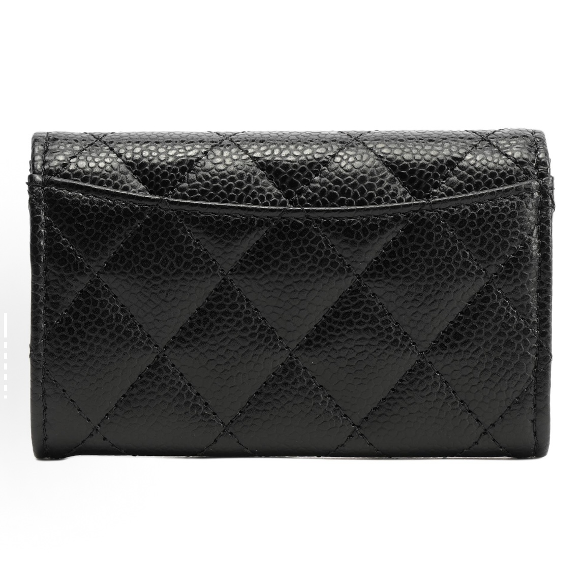 EM Sneakers Chanel Classic Card Holder Quilted Caviar Gold-tone Black
