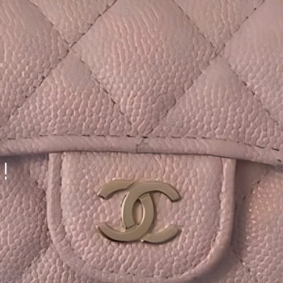 EM Sneakers Chanel Classic Card Holder Quilted Caviar Gold-tone Pink 02