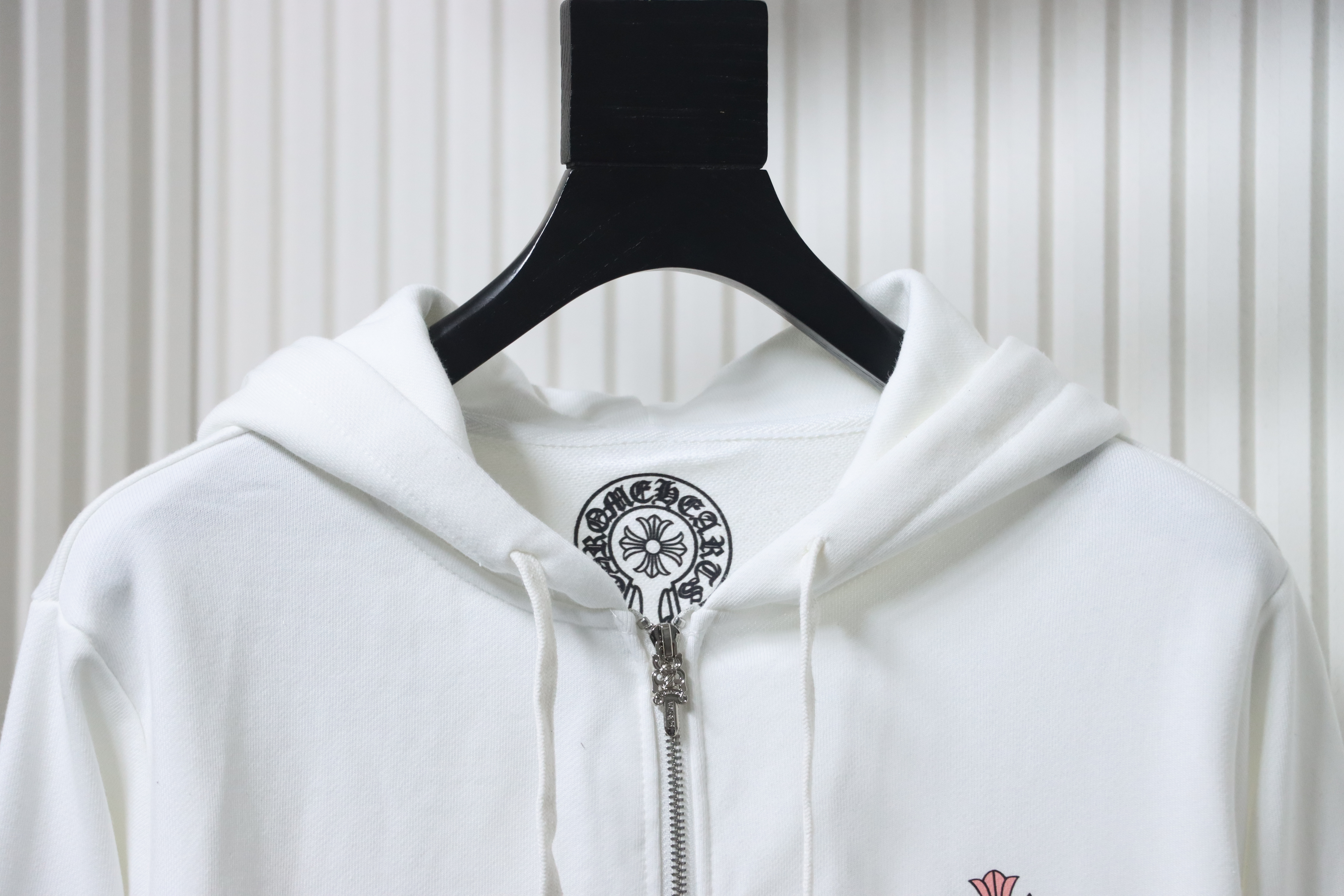 EM Sneakers Chrome Hearts 25FW Colorful Cross Print Zip-Up Hoodie White