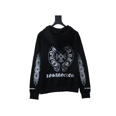 EM Sneakers Chrome Hearts 25FW Sanskrit Cuff Print Zip-Up Hoodie Black 02