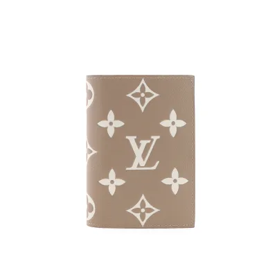 EM Sneakers Louis Vuitton LV Passport Cover Monogram Empreinte Leather Tourterelle Gray 02